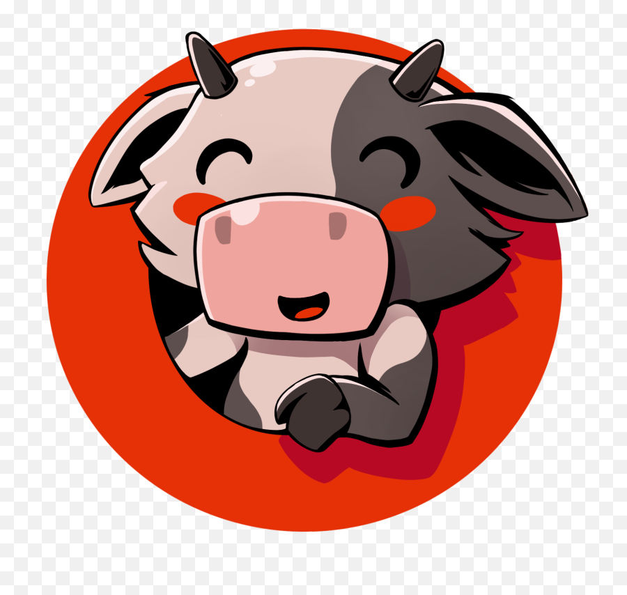Logo Sticker Cow Missing Store Emoji,Cute Emoji Cow