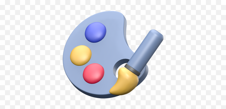 Color Palette And Brush 3d Illustrations Designs Images Emoji,Emoji Pallet