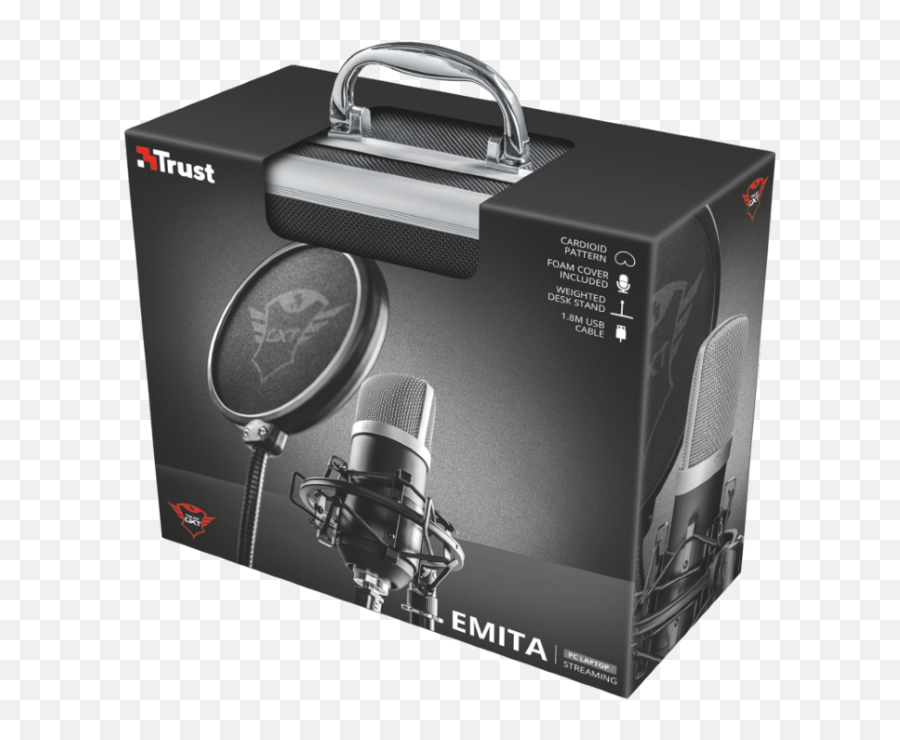 Trust Gxt 252 Emita Streaming Microphone Gaming Usb - Trust Gxt 252 Emita Emoji,Microphone Girl Hand Notes Emoji