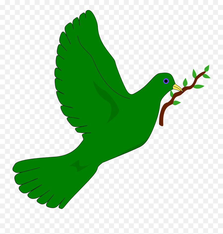 Clip Art Peace Dove - Green Dove Clip Art Emoji,Dove Of Peace Emoji