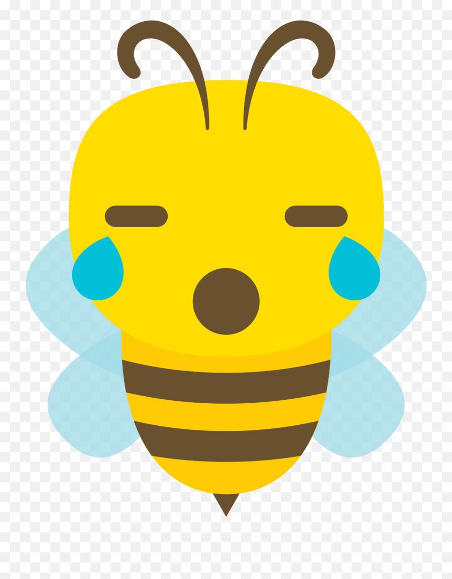 Free Emoji Bee Cartoon Cry Png With Transparent Background - Bee Cry,Crying Emoticon
