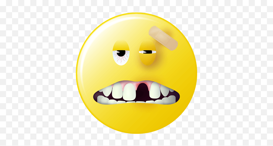 Beat Png - Beat Up Smiley Face Smiley With Broken Teeth Mugshot Emoji,Teeth Emoji