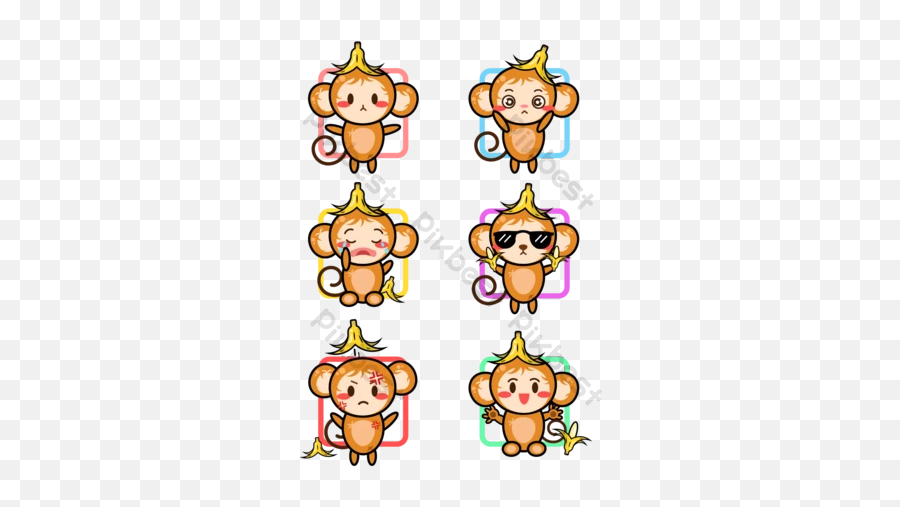 Little Monkey Templates Free Psd U0026 Png Vector Download - Happy Emoji,Sitting Monkey Emoji