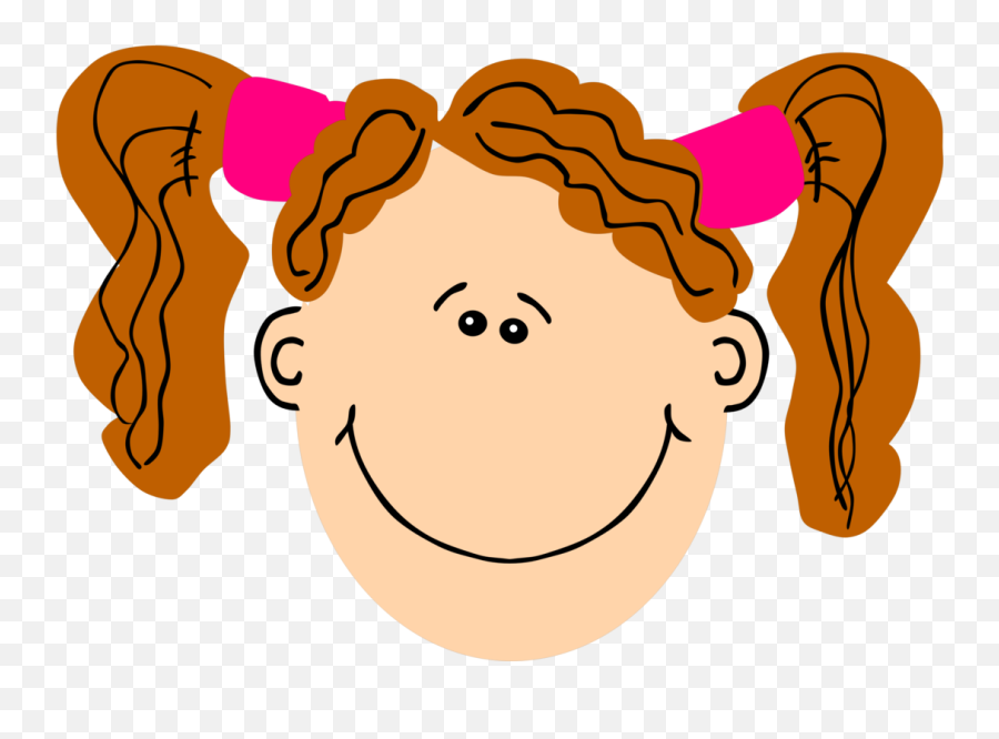 Emotion Human Behavior Head Png Clipart - Girl With Pigtails Drawing Clipart Emoji,Emotion Brown