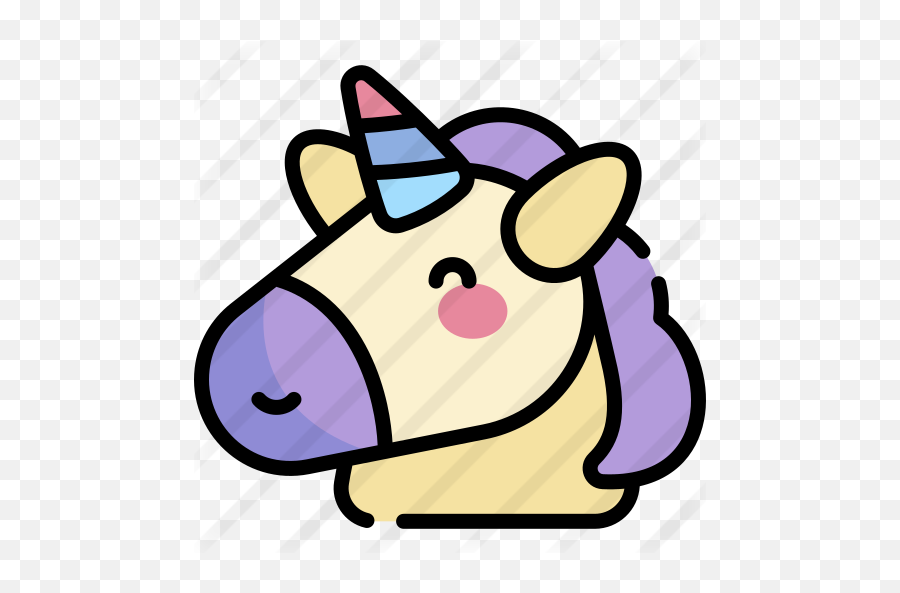 Unicorn - Free Animals Icons Animal Figure Emoji,Unicorn Emoji Coloring Pages