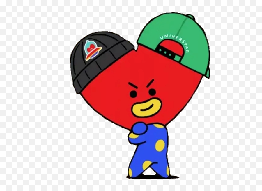 Bts Bt21 Tatae Heart V Sticker - Bts Emoji,Nier Emoji