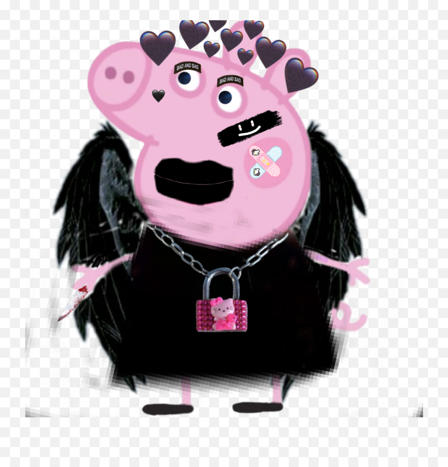 Peppa - Pig Epeppa Edit Sticker By Edit Girly Emoji,Sad Pig Emoji