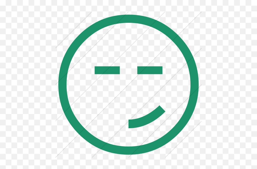 Classic Emoticons Smirking Face Icon - Dot Emoji,Smirky Emoticon Text