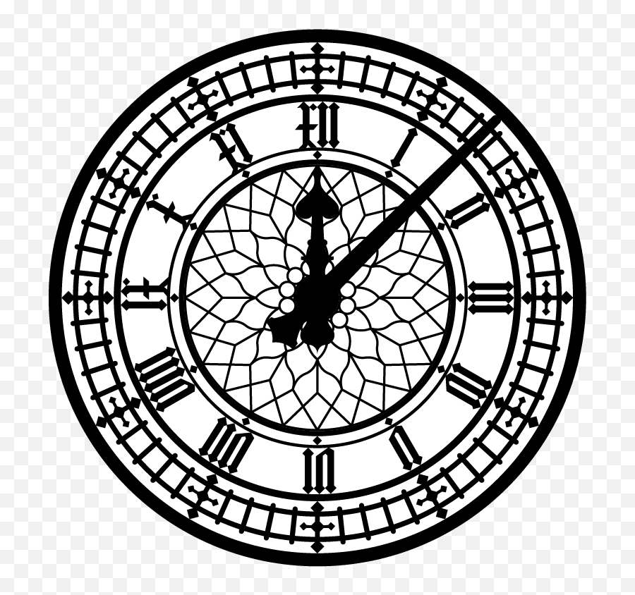 Drawing Big Ben Clock Face - Clipart Big Ben Clock Emoji,Clock Emoji Midnight