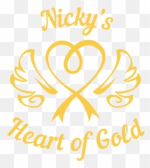 Nickyu0027s Heart Of Gold - Pa Acco Gold Ribbon Childhood Cancer With Wings Emoji,Emotion Stevie Nicjs