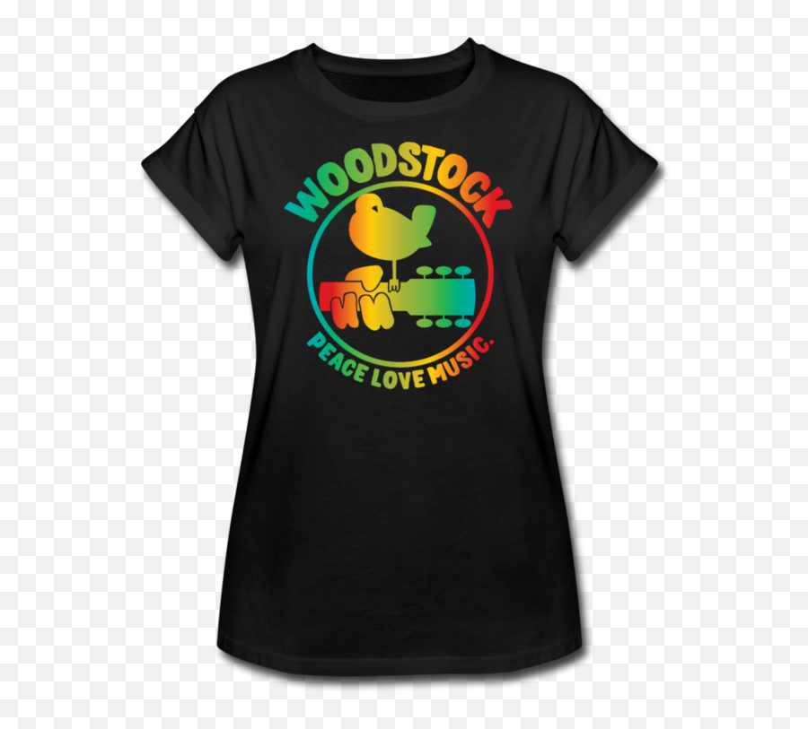 Woodstock Peace Love Music Rainbow Womenu0027s Graphic T - Shirt Unisex Emoji,Rosetta Stone Tongue Emoticon