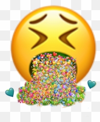 Emoji Vomitting Throwup Hearts Sticker - Sick Emoji,Throwup Emoji