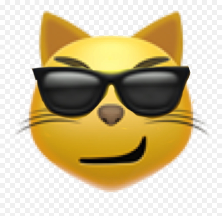 Cat Catemoji Cool Coolemoji Sticker By Aj - Cat Emoji With Sun Glasses,Cool Emoji