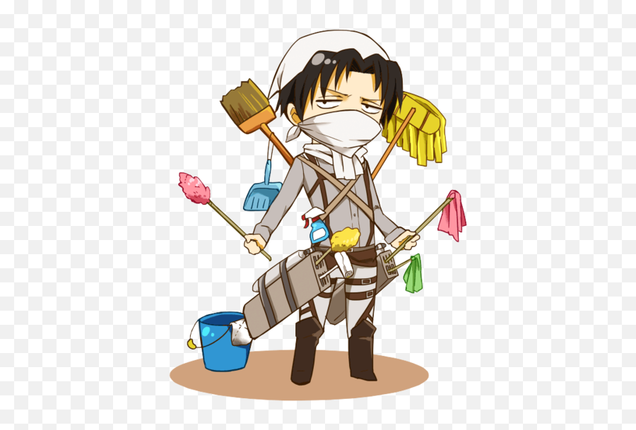 Attack - Levi Ackerman Cleaning His Supplies Emoji,Anime Emotion Hit Meme