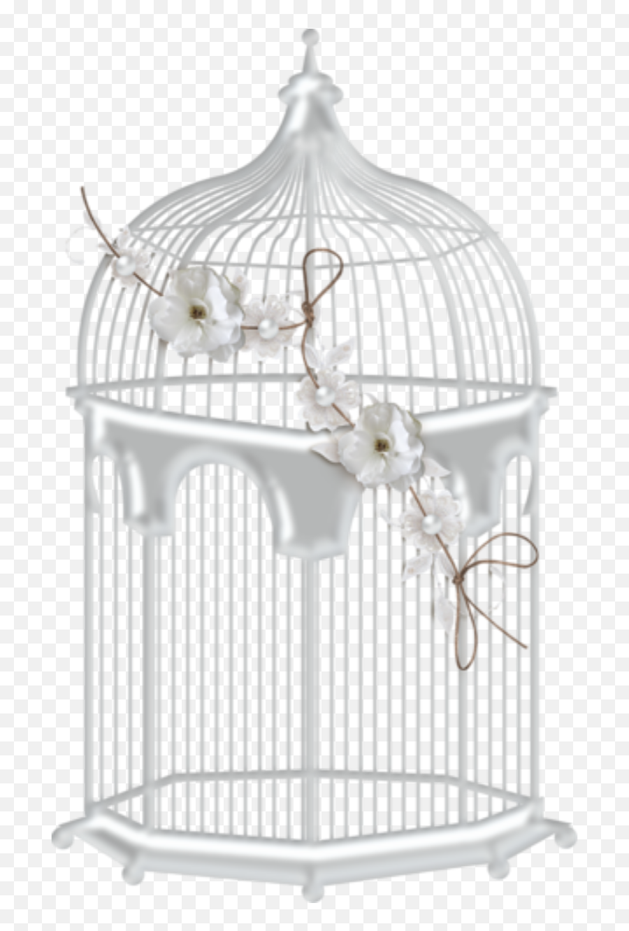 Birdcage Cage Sticker - White Cage With Bird Png Emoji,Cage Emoji