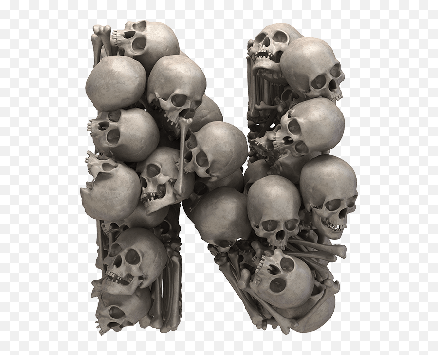 Buy Skull Font For Halloween Typography - Skull Letters Emoji,Skull & Acrossbones Emoticon