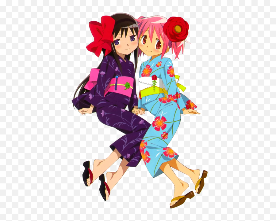 Madoka And Homura - Mahou Shoujo Madoka Magica Photo Madoka Magica Alternate Outfits Emoji,Madoka Magica Kyubey Emoticon