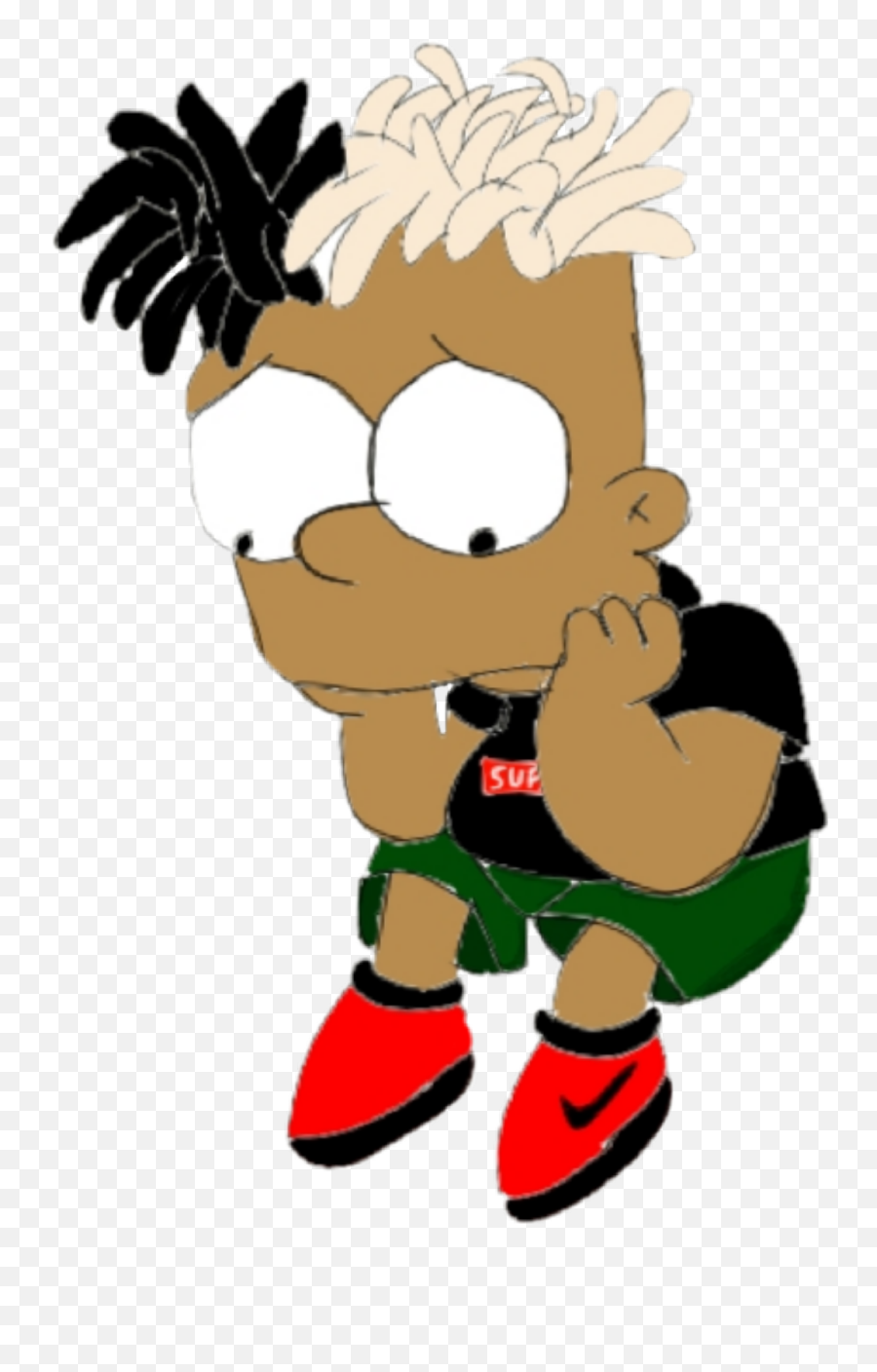 Bart Simpson Depressed Posted - Bart Simpson Black Png Emoji,Two Emotions As An Artist Bart Simpson