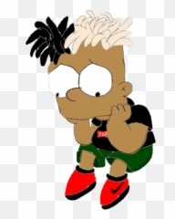 Bart Simpson Depressed Posted - Bart Simpson Black Png Emoji,Two Emotions As An Artist Bart Simpson