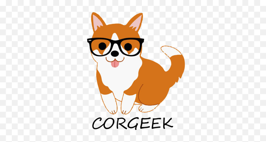 Corgeek - Corgi Pembroke Welsh Corgi Tshirt Emoji,Nerd Dog Emojis