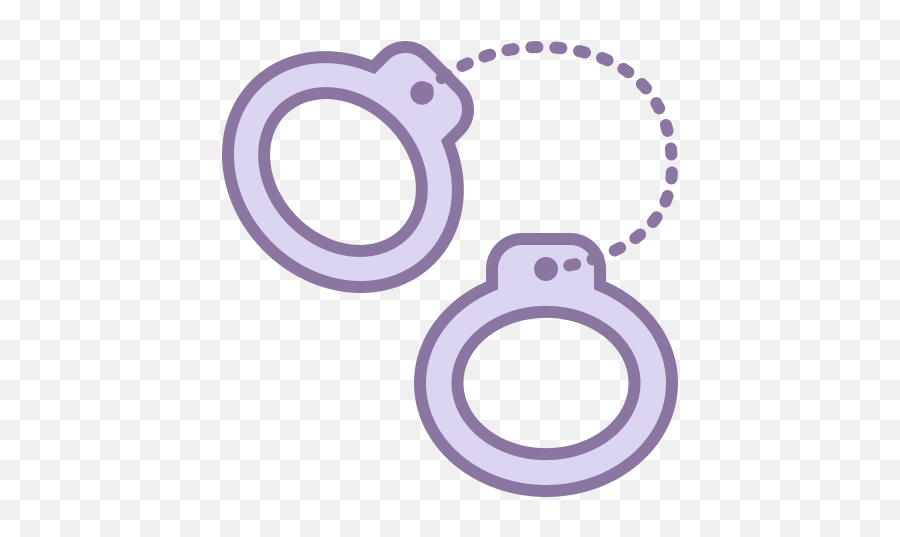 Handcuffs Icon - Round Thin Border Design Emoji,Handcuffs Emoji