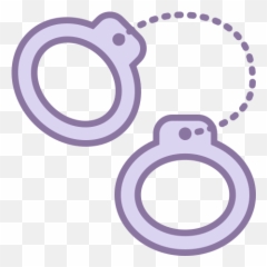 Handcuffs Icon - Round Thin Border Design Emoji,Handcuffs Emoji