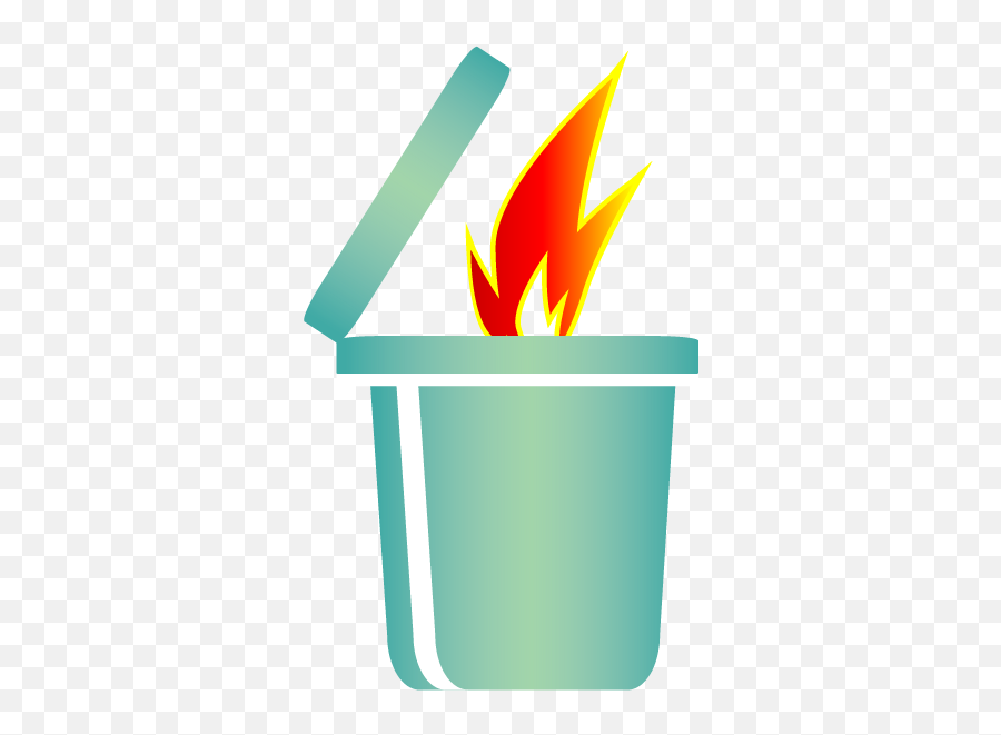 Trash Fire Depicting Way People Destroy Log Files - Portable Emoji,Destroy Emojis