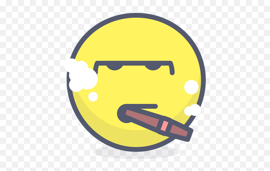 Smoker Emoji Icon Of Colored Outline Style - Available In Happy,Grill Emoji