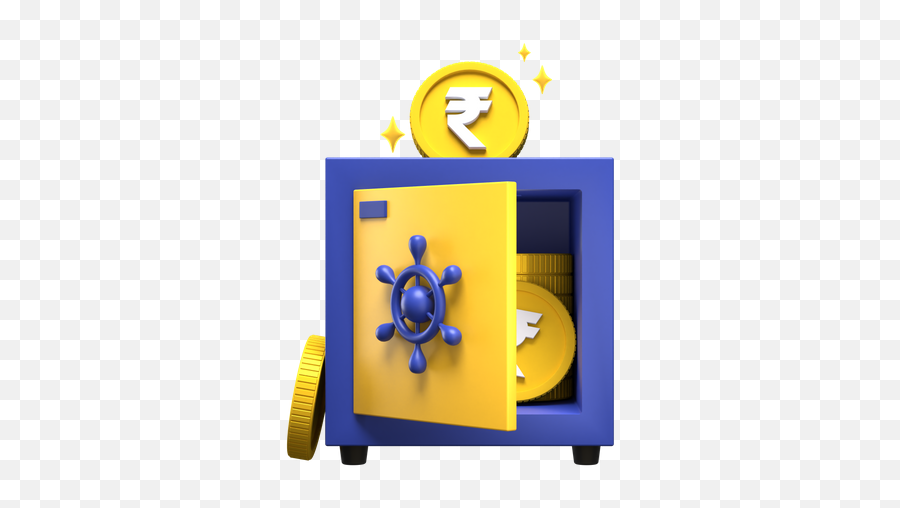 Premium Rupee Bank Locker 3d Illustration Download In Png Emoji,Discord Rupee Emoji