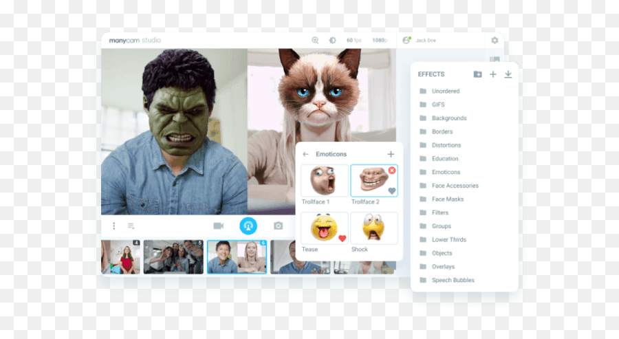 Download Manycam For Mac 730 For Mac - Filehippocom 3d Face Mask Webcam Emoji,Skype Cat Emoticon