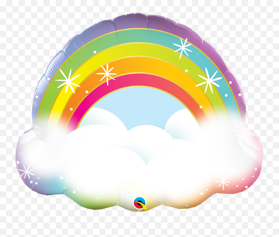 Rainbow Supershape Balloon - Rainbow Foil Balloon Emoji,Rain Bow Emoji Opuzzle