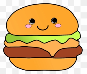 Hamburger Kawaii Emoji Cute Sticker - Kawaii Transparent,Hamburger Emoji