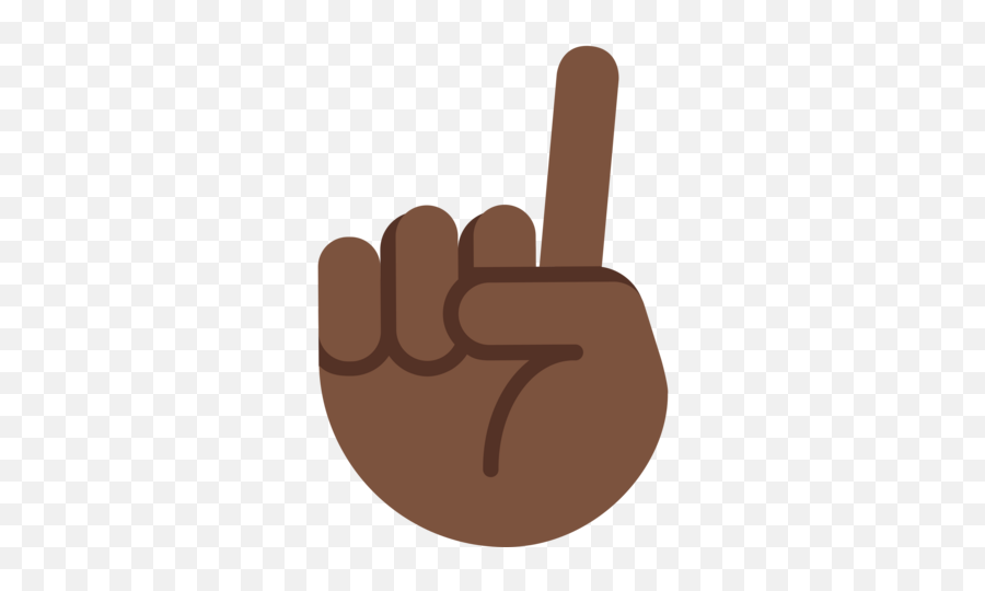 Dark Skin Tone Emoji - Brown Pointing Finger Emoji,Finger Emoji Meanings
