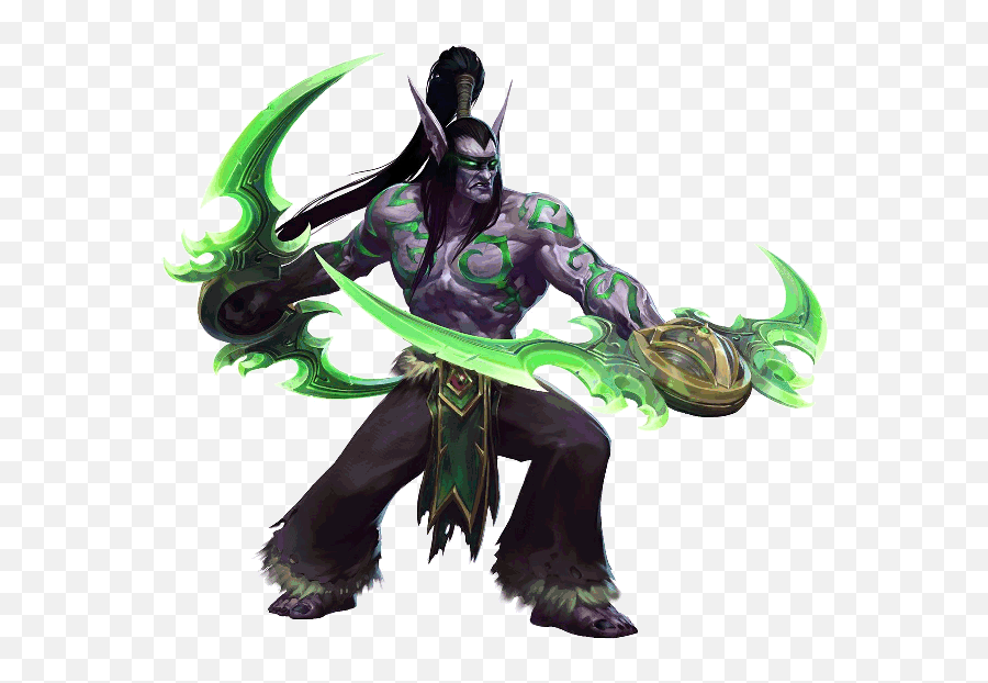 Illidan Stormrage Warcraft - Blizzard Ak1 Mugen Community Heroes Of The Storm Heroes Png Emoji,Ghost Rider In Emojis