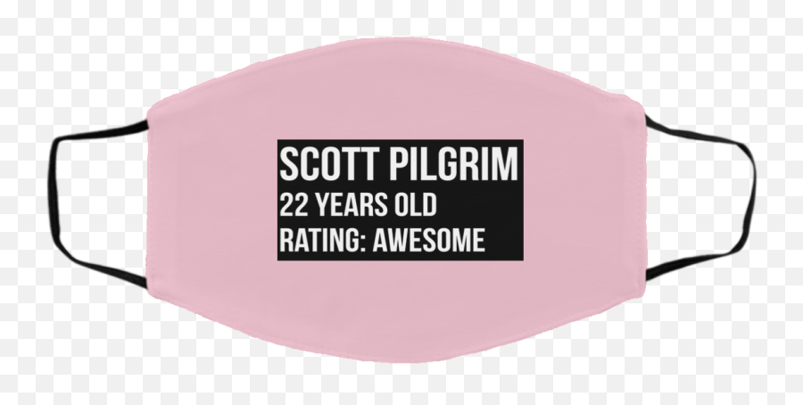 Scott Pilgrim 22 Years Old Rating Awesome Face Mask - Label Emoji,Awesomeface Emoticon Afro