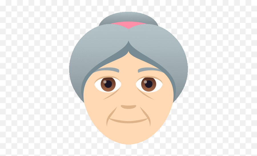 Old Woman Joypixels Elderly Woman - Happy Emoji,Older Woman Emoji