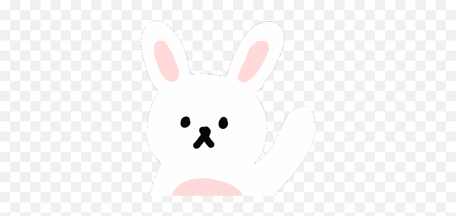 Rabbit Hello Sticker For Ios U0026 Android Giphy Emoji,Tiny Bunny Emoticon Gif Tumblr