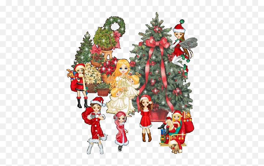 Christmas Trees Beautiful Picture With Christmas Trees Emoji,Christmas Tree Animated Emoticon