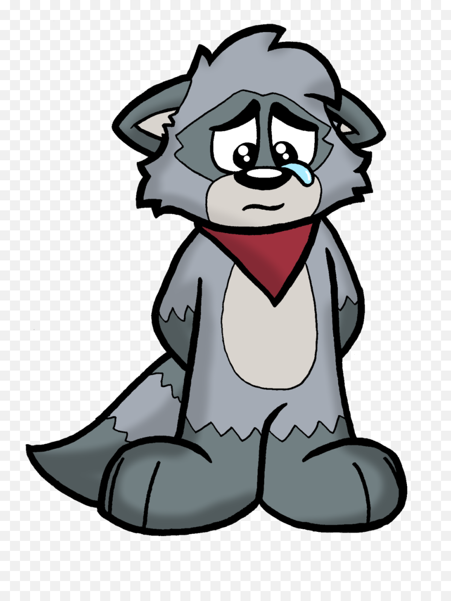Download Hd Sad Cartoons Group - Sad Cartoon Raccoon Png Emoji,Raccoon Emoji