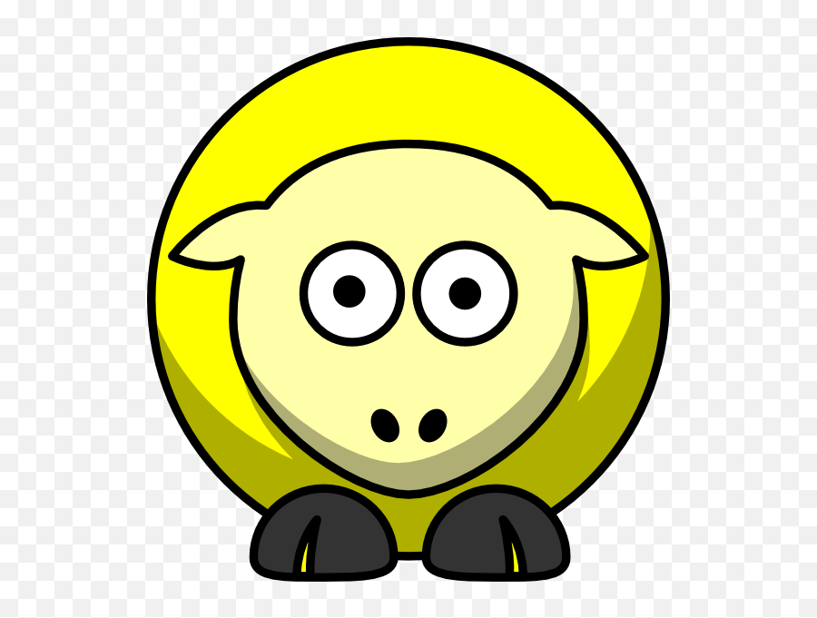 Sheep Looking Right Clip Art At Clker - Sheep Clker Emoji,Facebook Sheep Emoticon