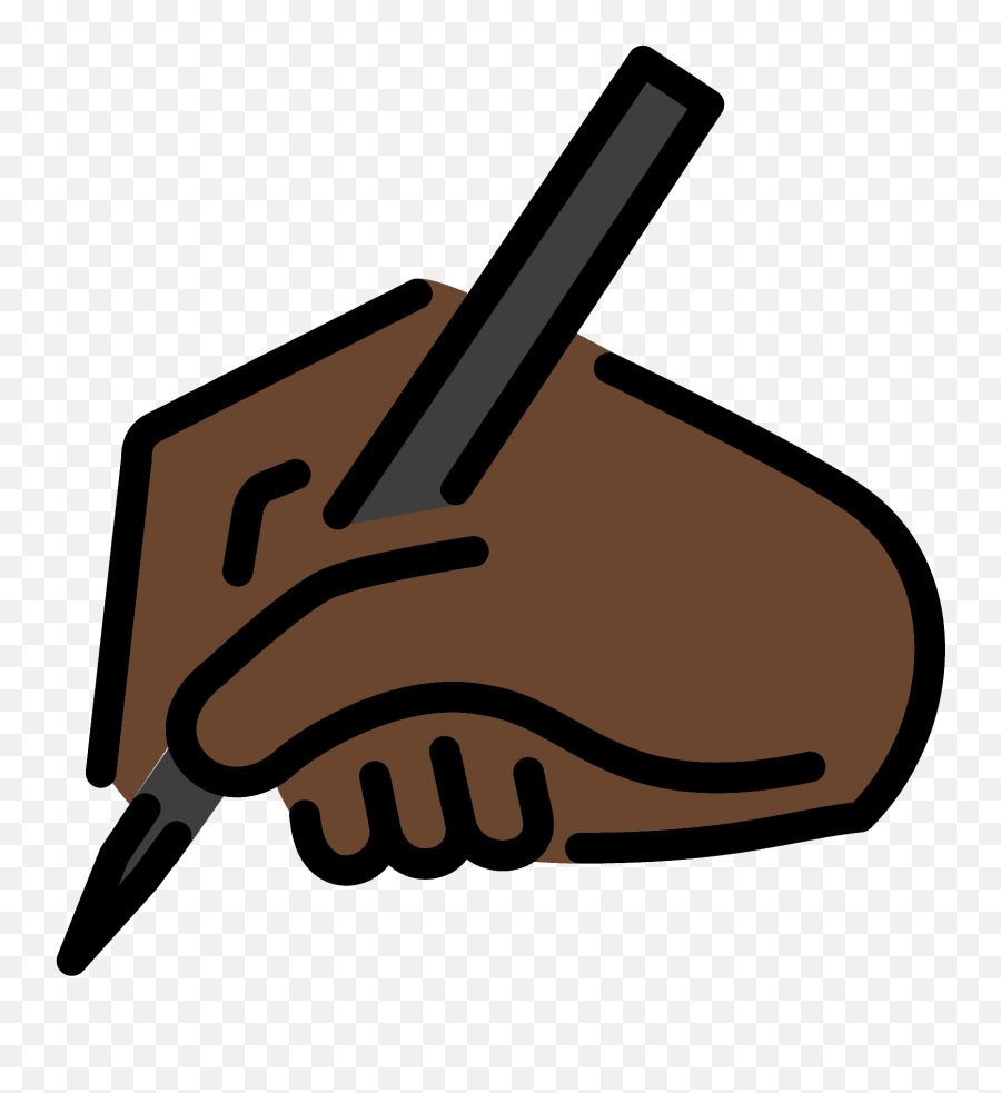 Writing Hand Emoji Clipart - Une Main Qui Écrit,Writing Emoji Png