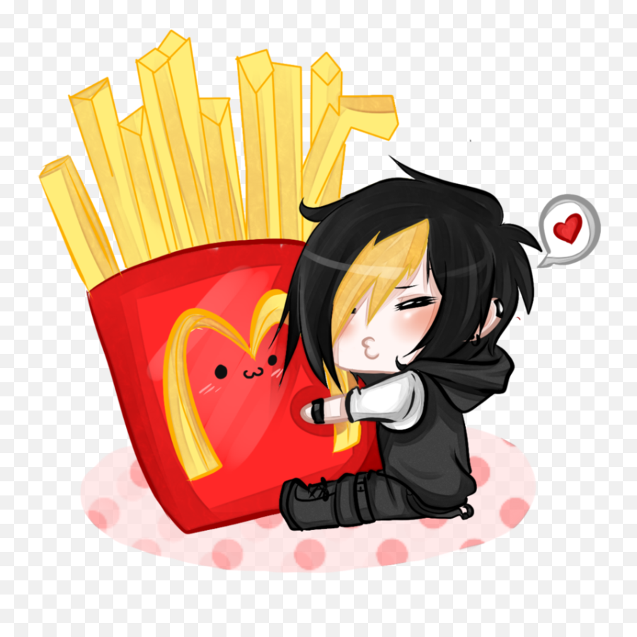 Fries Clipart Sad Fries Sad Transparent Free For Download - French Fries As Anime Girl Emoji,Sad Emoji Deep Fried