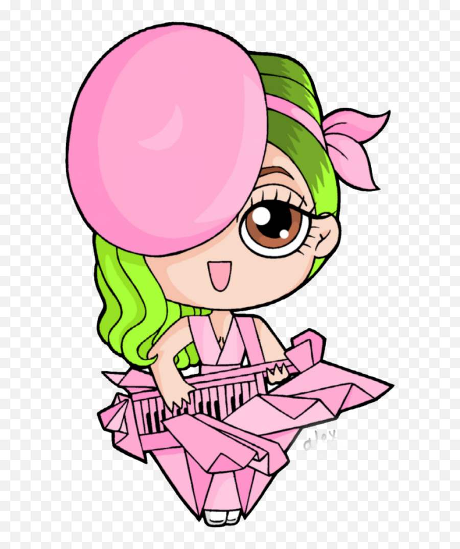 Mq Pink Ladygaga Princess Chibi - Lady Gaga Chibi Joanne Girly Emoji,Lady Gaga At Emotion Resolution