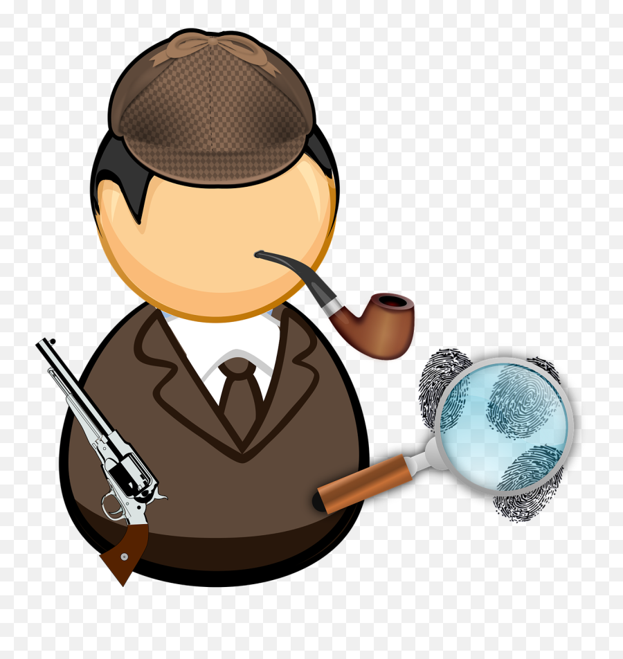 Comic Characters Crime Criminal Png Picpng - Hotel Barman Clipart Emoji,Magnifying Glass Facebook Emoticon