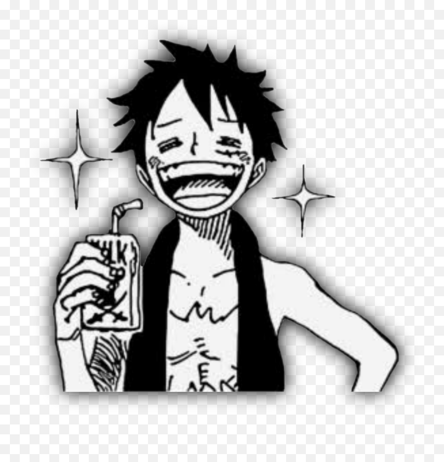 Monkeydluffy Sticker By Star Clouds Hehimél - Monkey Luffy Emoji,Imagenes De Emojis En Blanco Y Negro