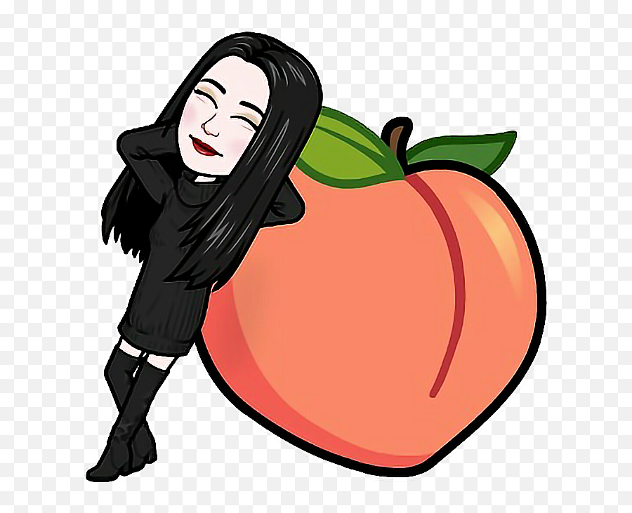 Yummy Food Peach Fruit Peaches Mmm Sticker By V - For Women Emoji,Peaches Emoji