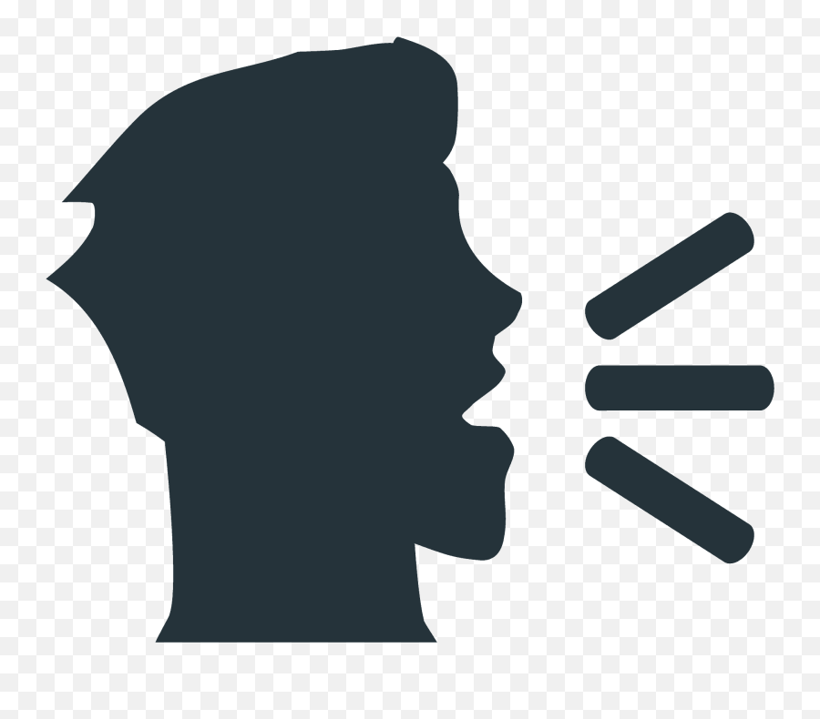 Speaking Head Emoji Clipart - Head Speaking,Speaking Emoji
