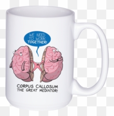 Corpus Callosum Mug - Awkward Yeti Corpus Callosum Emoji,Awkward Yeti Comics Emotion