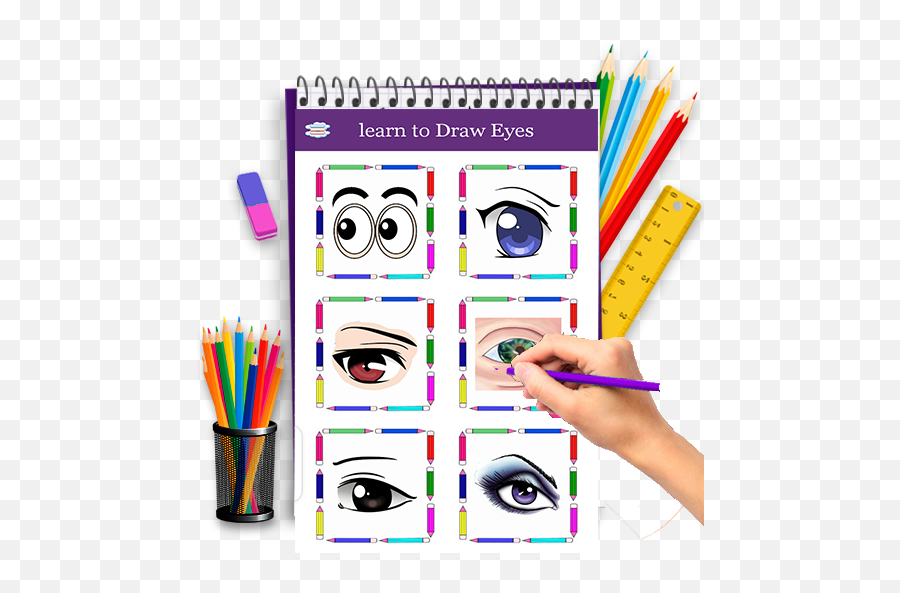 How To Draw Eyes 2020 Apk Download - Girly Emoji,Draw Realistic Eyes Different Emotion