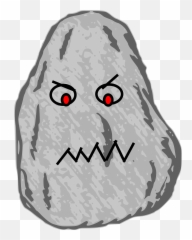 Cartoon Angry Rock With Red Eyes Free Image Download - Stone Animated Emoji,Angry Emoticon Comic